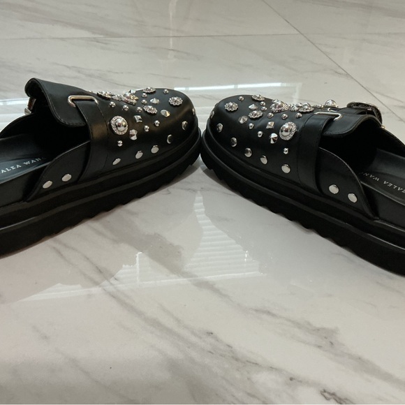 Azalea Wang Black Embellished Clogs - Picture 5 of 7